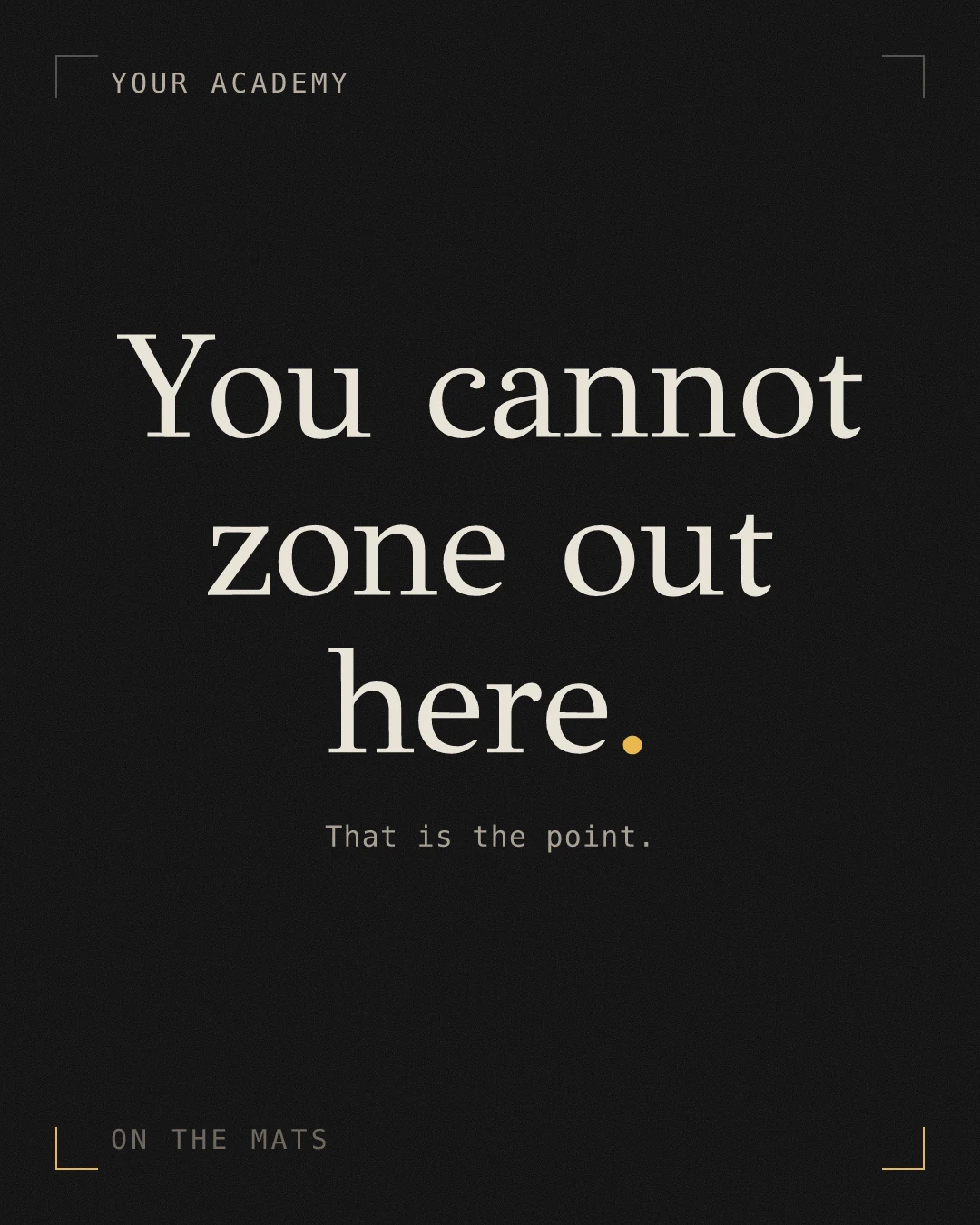 You cannot zone out here. Typography-led campaign design.